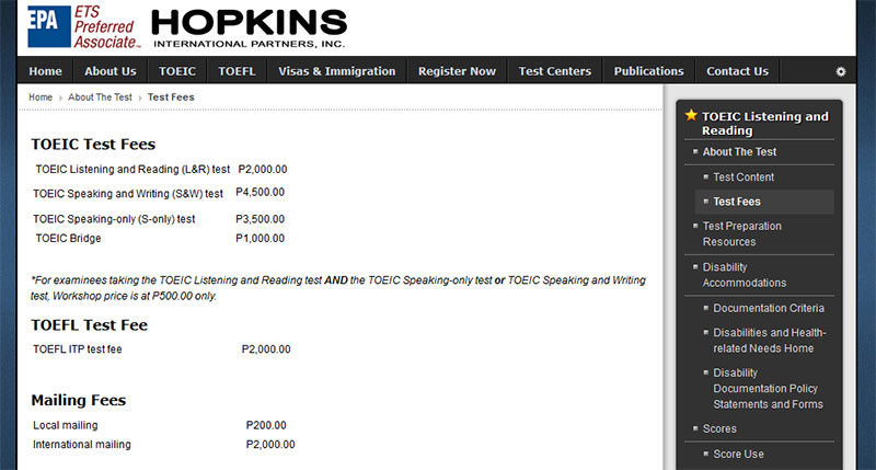 フィリピン現地でTOEICテストを受験する際は「フィリピンペソ」にて受験費用をお支払いする形となります。お支払い方法は後ほど詳しくご説明します。