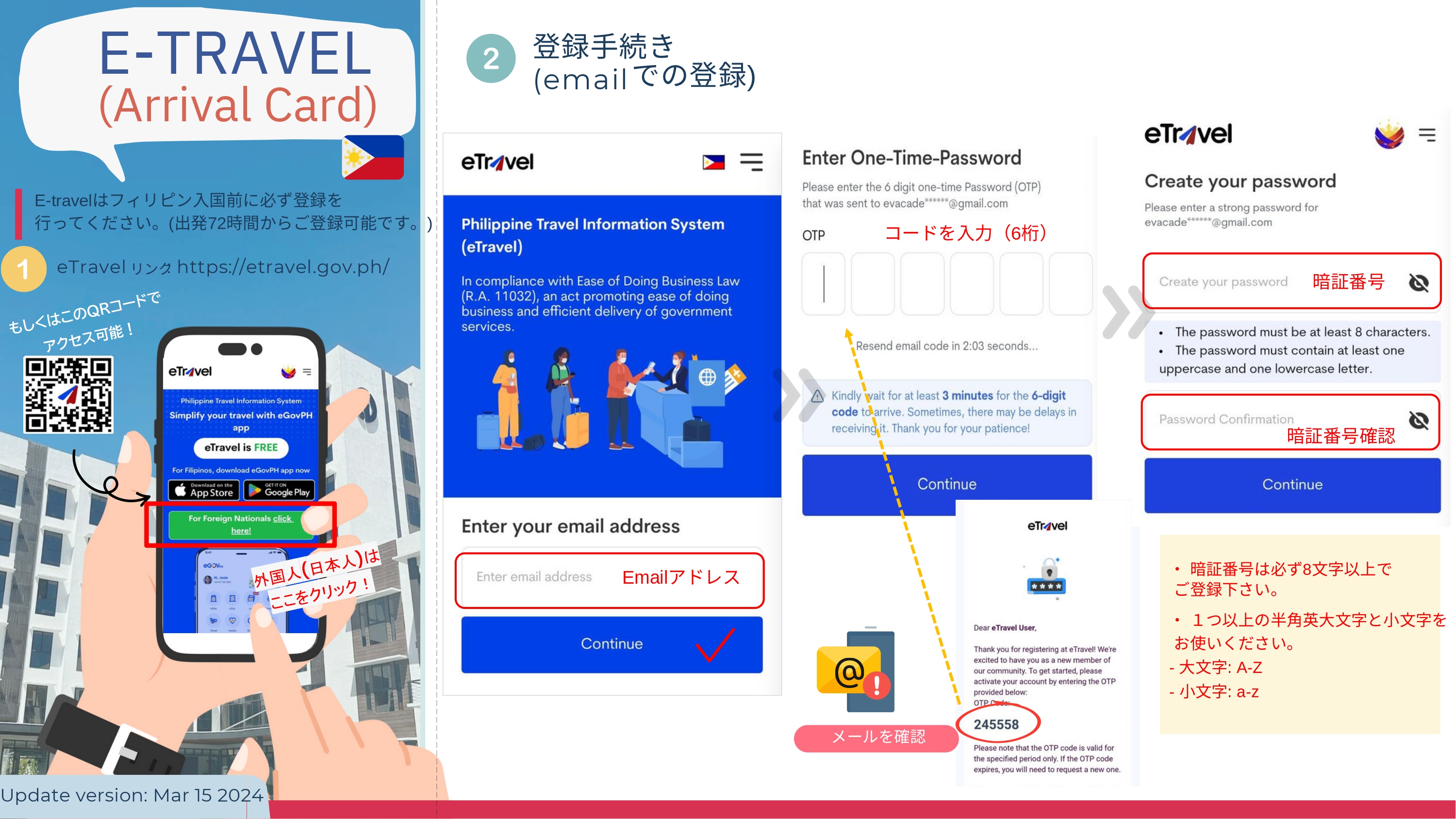 入国申告カード記載例(1)